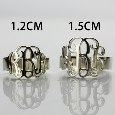 Personalised Sterling Silver Monogram Ring - Handcrafted & Custom-Made