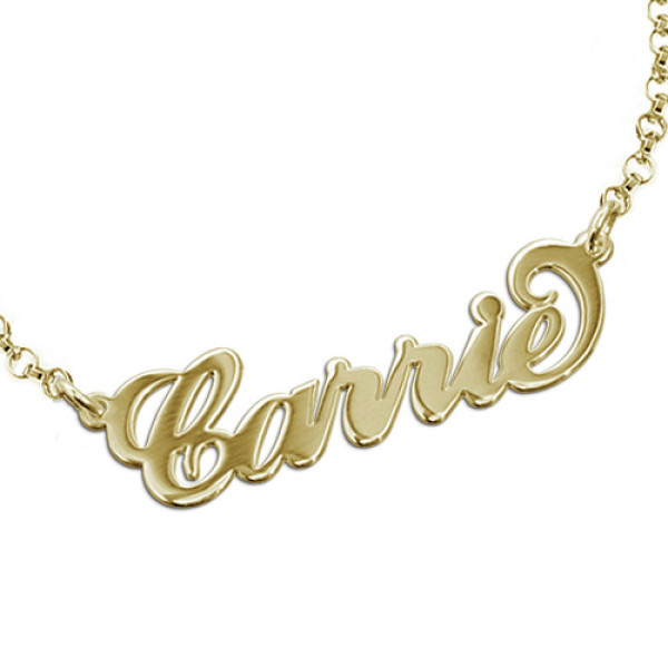 18ct Gold-Plated Silver "Carrie" Name Bracelet/Anklet - Handcrafted & Custom-Made
