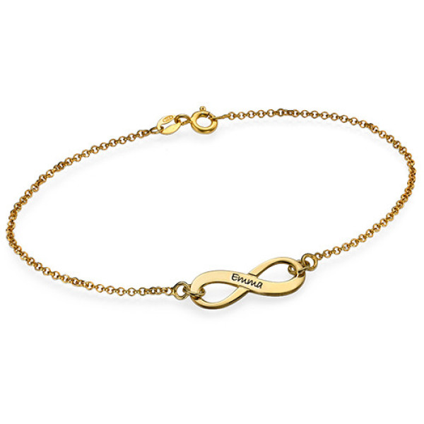 Men’s Gold, Silver & Crystal Infinity Name Anklet & Bracelets - Handcrafted & Custom-Made