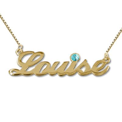 18ct Gold-Plated Swarovski Crystal Name Necklace - Handcrafted & Custom-Made