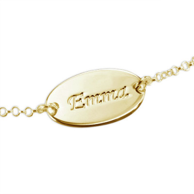 18ct Gold-Plated Silver Personalised Baby Bracelet/Anklet - Handcrafted & Custom-Made