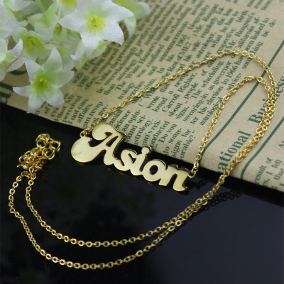 Ghetto Cute Name Necklace 18ct Gold Plated - Handcrafted & Custom-Made