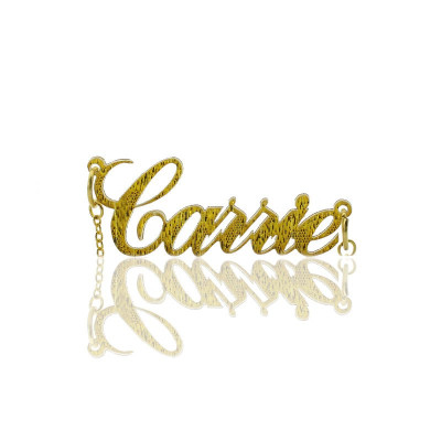 Custom Carrie Glitter Acrylic Name Necklace - Handcrafted & Custom-Made