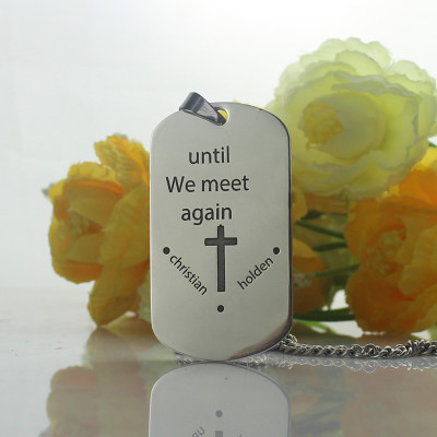 Remembrance Dog Tag Name Necklace - Handcrafted & Custom-Made