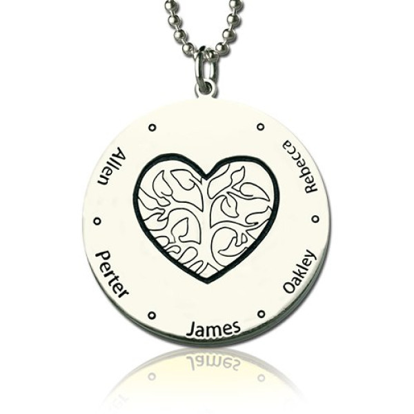Family Tree Jewellery Necklace Engraved Names - Handcrafted & Custom-Made