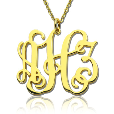 Solid Gold Taylor Swift Style Monogram Necklace 18ct - Handcrafted & Custom-Made