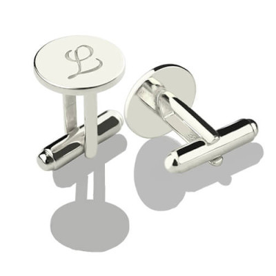 Cool Initial Cuff links Sterling Silver - Handcrafted & Custom-Made