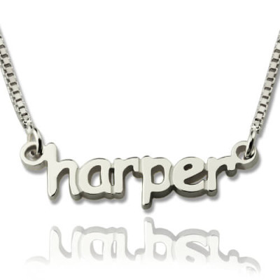 Personalised Mini Name Letter Necklace Sterling Silver - Handcrafted & Custom-Made