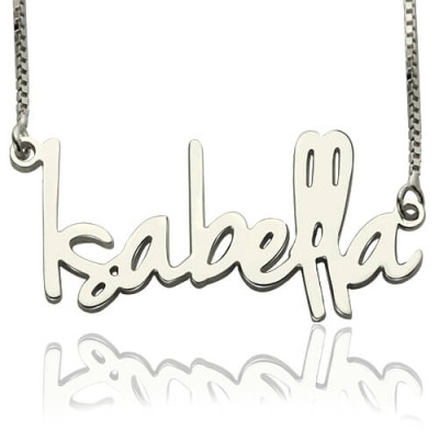 Small Name Necklace For Her Sterling Silver - Handcrafted & Custom-Made