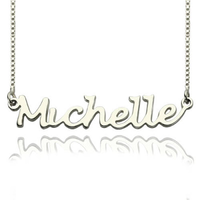 Handwriting Name Necklace Sterling Silver - Handcrafted & Custom-Made