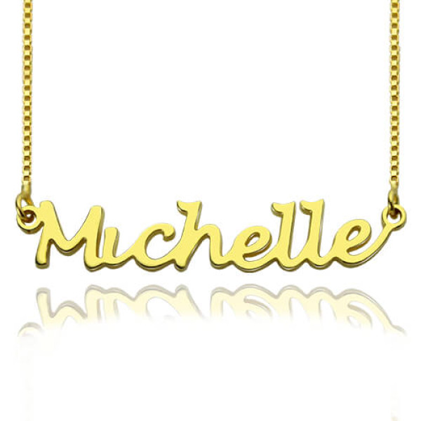 HandWriting Name Necklace 18ct Gold Plate - Handcrafted & Custom-Made