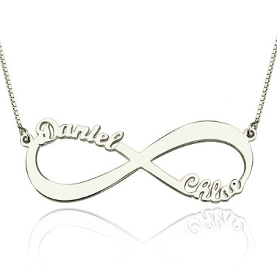 Personalised Infinity Symbol Necklace Double Name - Handcrafted & Custom-Made