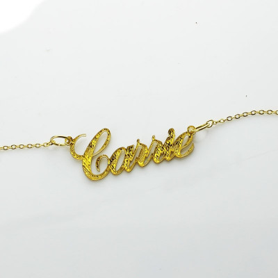 Custom Carrie Glitter Acrylic Name Necklace - Handcrafted & Custom-Made
