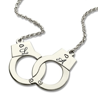 Handcuff Necklace For Couple Sterling Silver - Handcrafted & Custom-Made