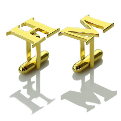 Best Initial Cufflinks 18ct Gold Plated - Handcrafted & Custom-Made