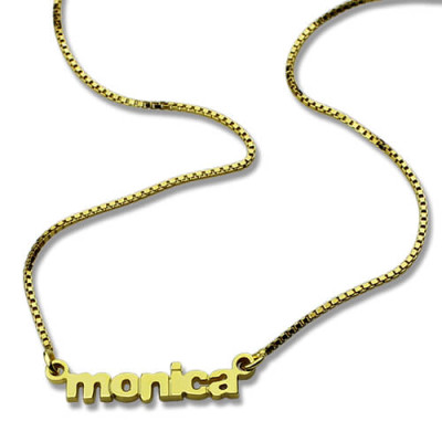 Personalised Small Lowercase Name Necklace in 18ct Gold Plated - Handcrafted & Custom-Made