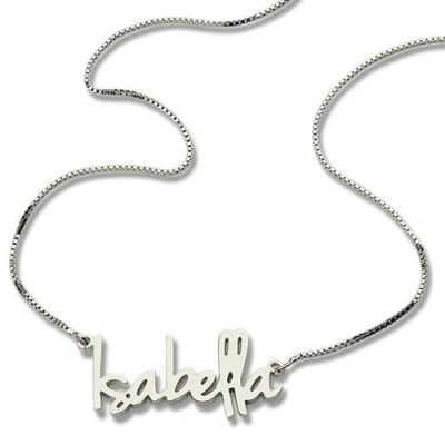 Small Name Necklace For Her Sterling Silver - Handcrafted & Custom-Made