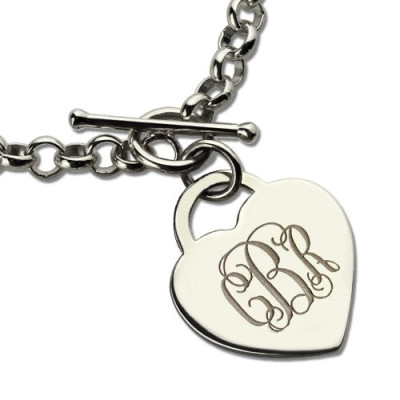Personalised Monogram Charm Bracelet For Her Silver - Handcrafted & Custom-Made