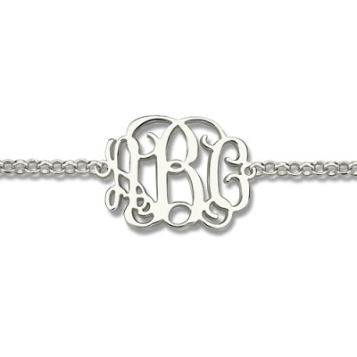 Sterling Silver Monogram Bracelet - Handcrafted & Custom-Made