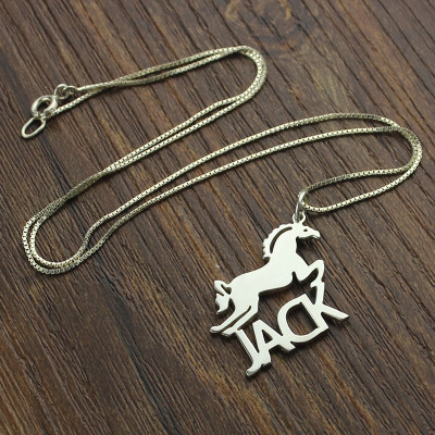 Personalised Horse Name Necklace for Kids Silver - Handcrafted & Custom-Made