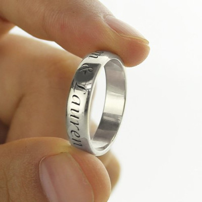 Personalised Promise Name Ring Sterling Silver - Handcrafted & Custom-Made