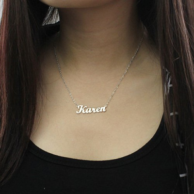 Personalised Script Name Necklace Sterling Silver - Handcrafted & Custom-Made