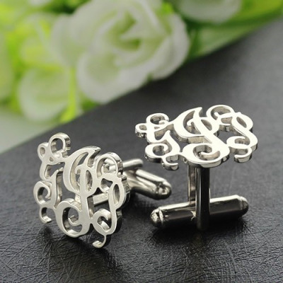Personalised Cufflinks with Monogram Sterling Silver - Handcrafted & Custom-Made