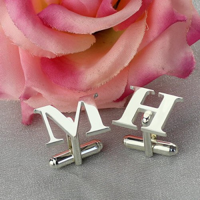 Best Designer Cufflinks with Initial Sterling Silver - Handcrafted & Custom-Made