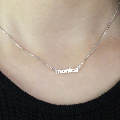 My Tiny Name Necklace Custom Sterling Silver - Handcrafted & Custom-Made