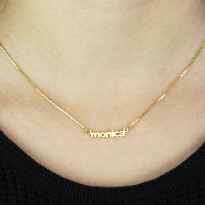 Personalised Small Lowercase Name Necklace in 18ct Gold Plated - Handcrafted & Custom-Made