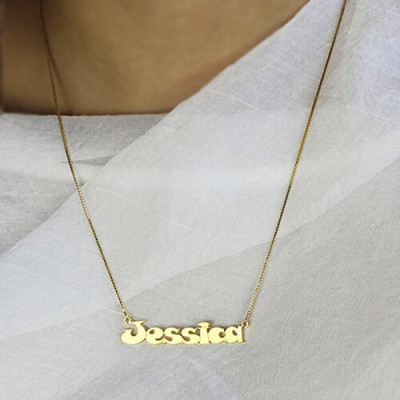 Gold Over Children's Name Necklace - Handcrafted & Custom-Made