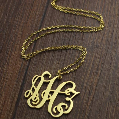 Solid Gold Taylor Swift Style Monogram Necklace 18ct - Handcrafted & Custom-Made