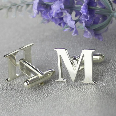 Best Designer Cufflinks with Initial Sterling Silver - Handcrafted & Custom-Made