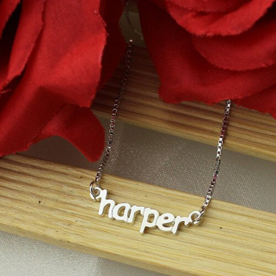 Personalised Mini Name Letter Necklace Sterling Silver - Handcrafted & Custom-Made