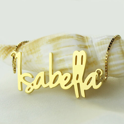 Small Name Necklace For Women in 18ct Gold Plated - Handcrafted & Custom-Made