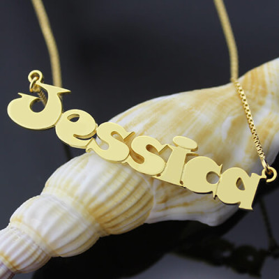 Gold Over Children's Name Necklace - Handcrafted & Custom-Made