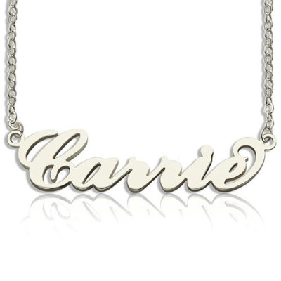 Personalised Carrie Name Necklace Sterling Silver - Handcrafted & Custom-Made