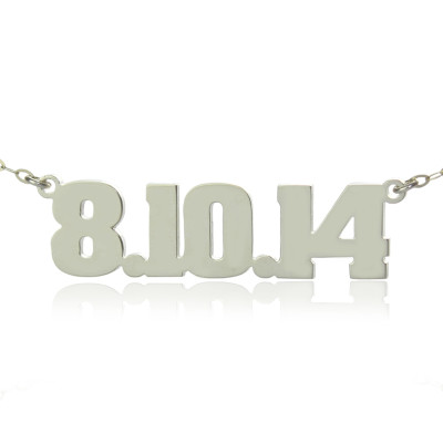 Sterling Silver Number Name Necklace Unique Men Jewellery - Handcrafted & Custom-Made