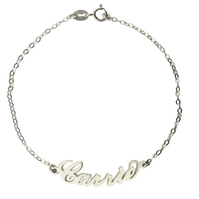 Personalised Sterling Silver Carrie Name Bracelet - Handcrafted & Custom-Made