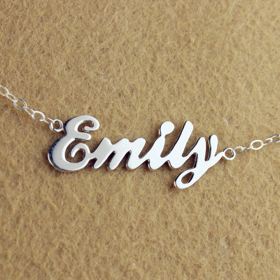 Custom Cursive Name Necklace Sterling Silver - Handcrafted & Custom-Made