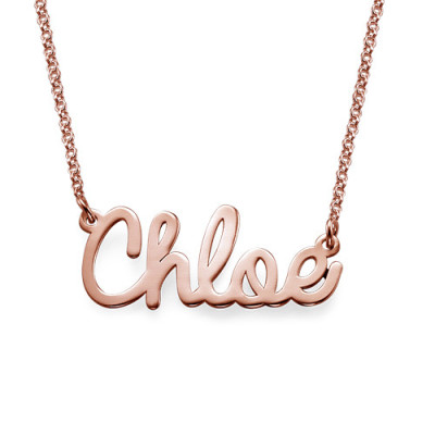 Personalised Stylish Name Necklace In Silver/Gold/Rose Gold - Handcrafted & Custom-Made