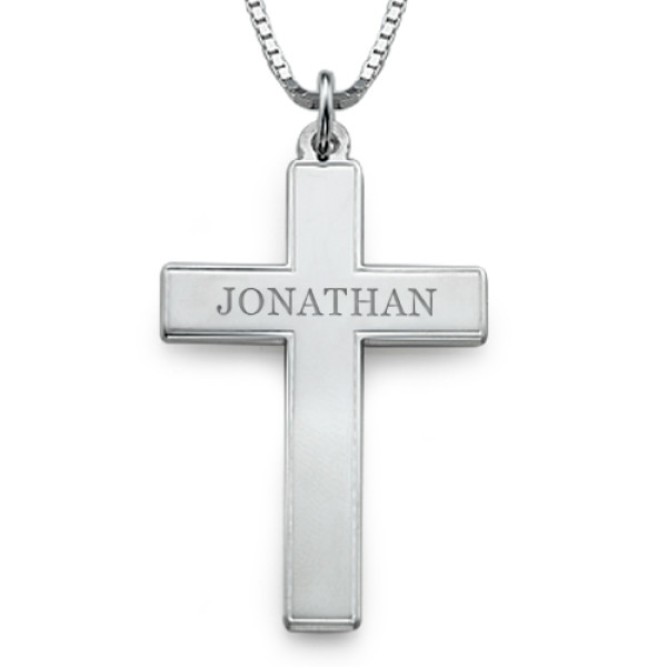 Men's Personalised Cross Necklace - Handcrafted & Custom-Made