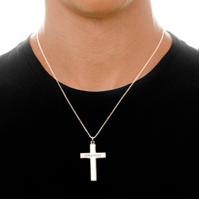 Men's Personalised Cross Necklace - Handcrafted & Custom-Made
