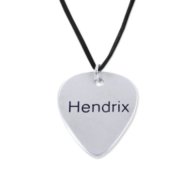 Engraved Guitar Pick Necklace - Handcrafted & Custom-Made