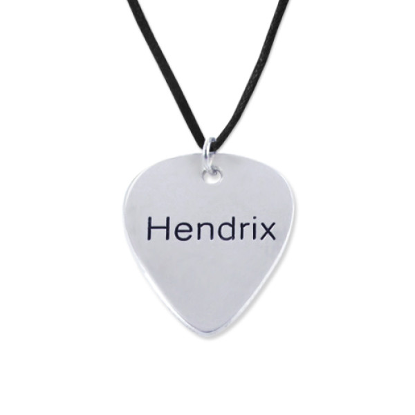 Engraved Guitar Pick Necklace - Handcrafted & Custom-Made