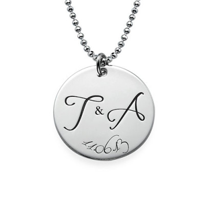 Engraved Initial Necklace with Special Date - Handcrafted & Custom-Made