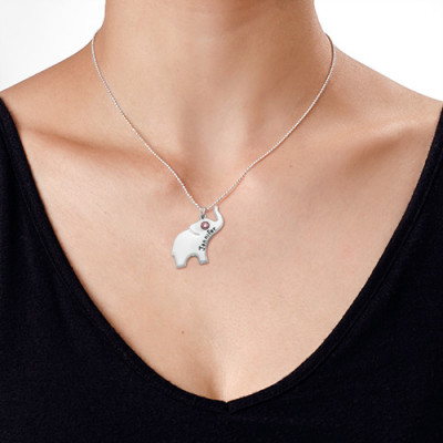 Engraved Silver Elephant Necklace - Handcrafted & Custom-Made