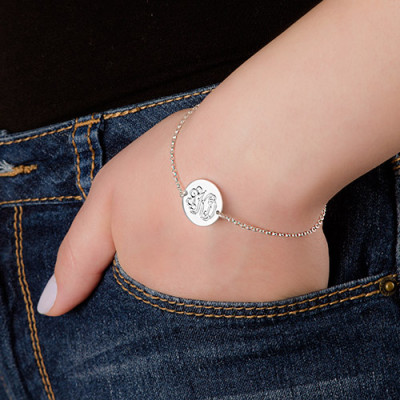 Sterling Silver Monogram Bracelet/Anklet - Handcrafted & Custom-Made