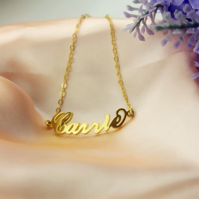 Personalised 18ct Gold Plated Carrie Name Bracelet - Handcrafted & Custom-Made