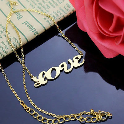 Gold Plated Capital Name Necklace Personalised - Handcrafted & Custom-Made